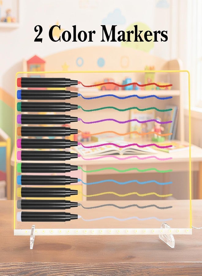 ValueBargain 12Pcs Dry Erase Markers, Neon Markers for LED Drawing Board Clear Acrylic Board, Blacklight Use Ideal for Kids, Fine Tip & Quick-Dry, Vibrant Colors - Image 3